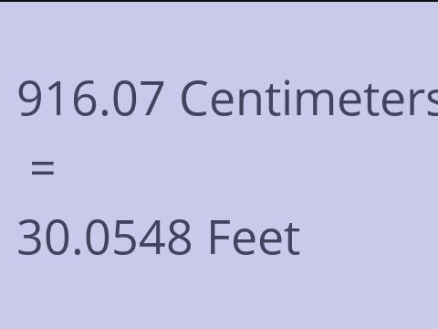 916.07 CM TO FEET