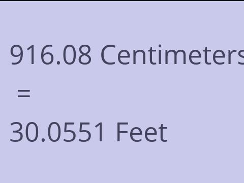 916.08 CM TO FEET