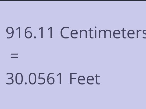 916.11 CM TO FEET