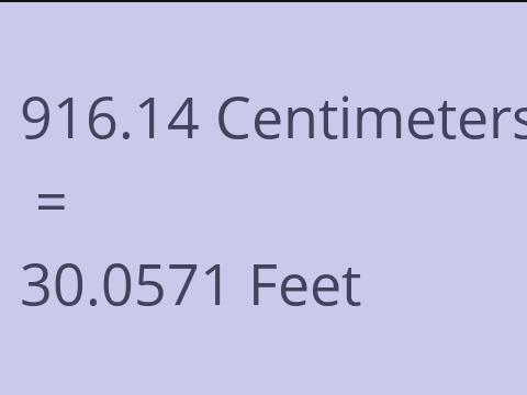 916.14 CM TO FEET