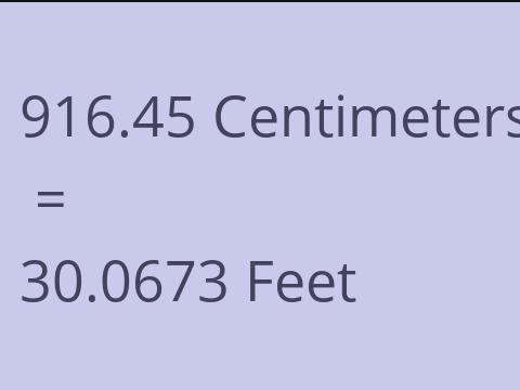 916.45 CM TO FEET