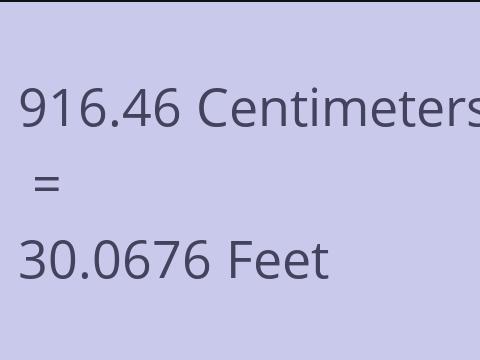 916.46 CM TO FEET