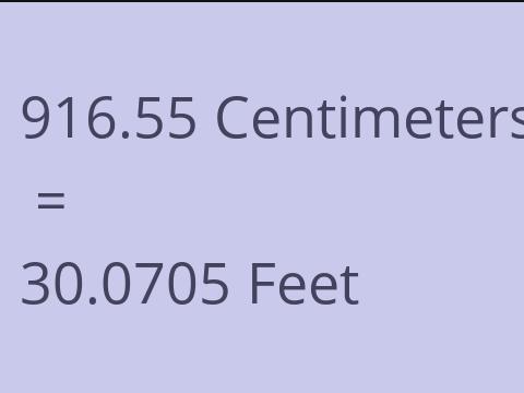 916.55 CM TO FEET