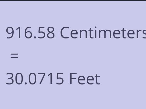 916.58 CM TO FEET