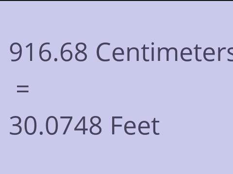 916.68 CM TO FEET