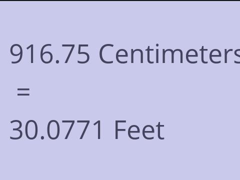 916.75 CM TO FEET