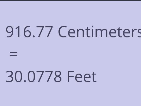 916.77 CM TO FEET