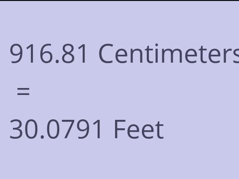 916.81 CM TO FEET