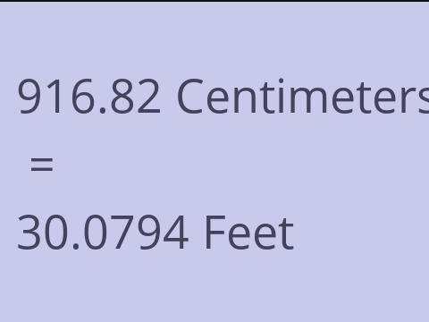 916.82 CM TO FEET