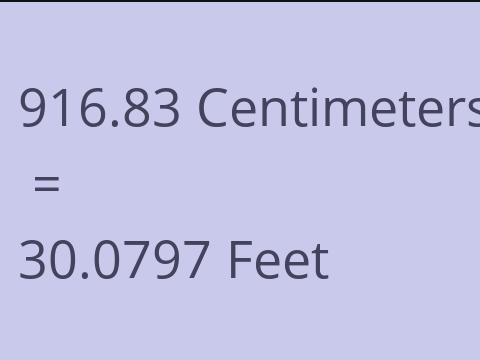 916.83 CM TO FEET