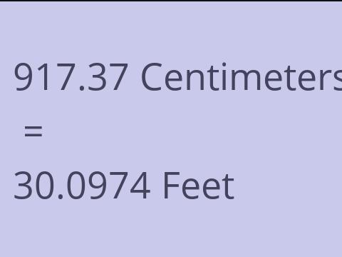 917.37 CM TO FEET