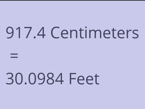 917.4 CM TO FEET