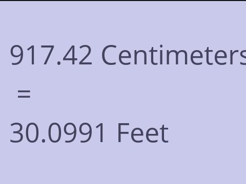 917.42 CM TO FEET