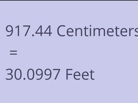 917.44 CM TO FEET