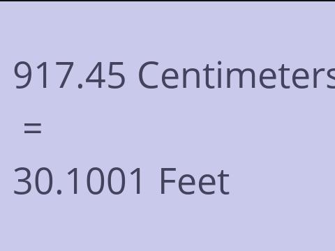 917.45 CM TO FEET