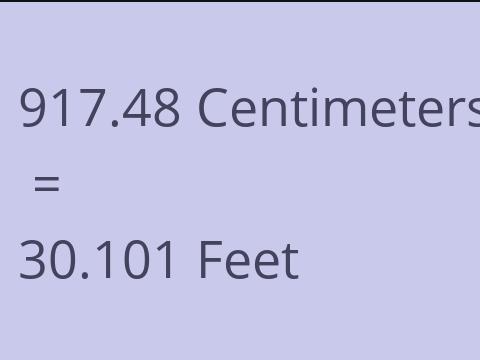 917.48 CM TO FEET