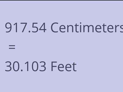 917.54 CM TO FEET