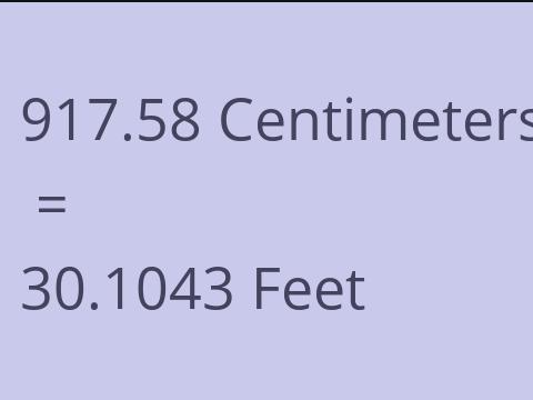 917.58 CM TO FEET