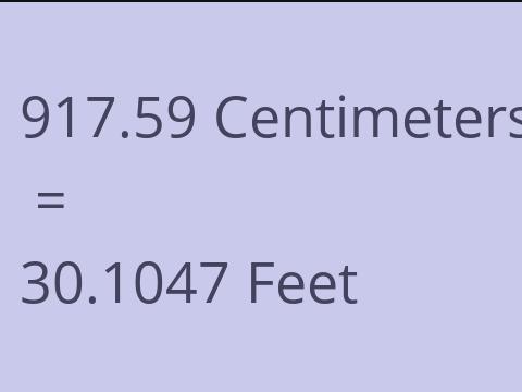 917.59 CM TO FEET