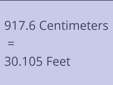 917.6 CM TO FEET