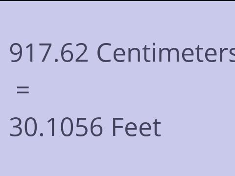 917.62 CM TO FEET