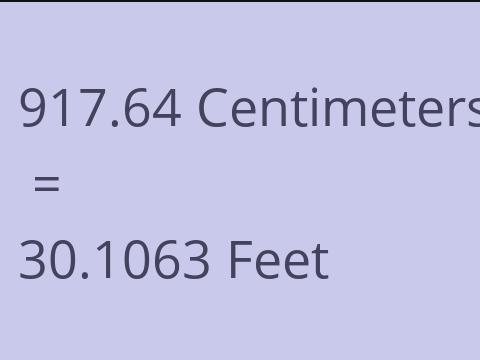 917.64 CM TO FEET