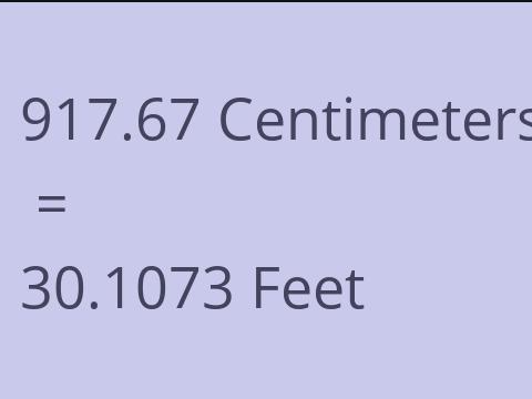 917.67 CM TO FEET