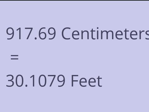 917.69 CM TO FEET