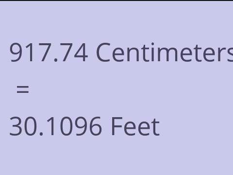 917.74 CM TO FEET