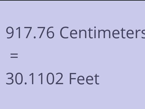 917.76 CM TO FEET