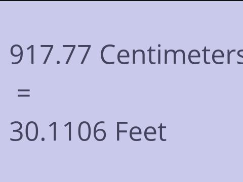 917.77 CM TO FEET