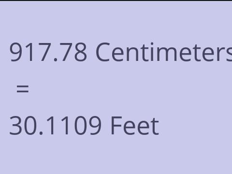 917.78 CM TO FEET