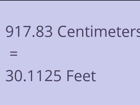 917.83 CM TO FEET