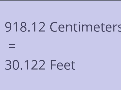 918.12 CM TO FEET