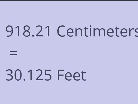 918.21 CM TO FEET