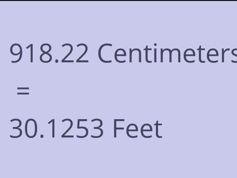 918.22 CM TO FEET