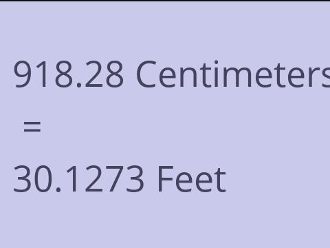 918.28 CM TO FEET