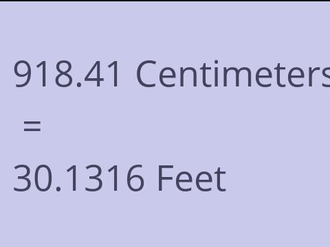 918.41 CM TO FEET