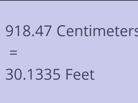 918.47 CM TO FEET