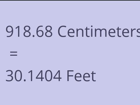 918.68 CM TO FEET