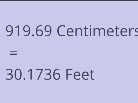 919.69 CM TO FEET