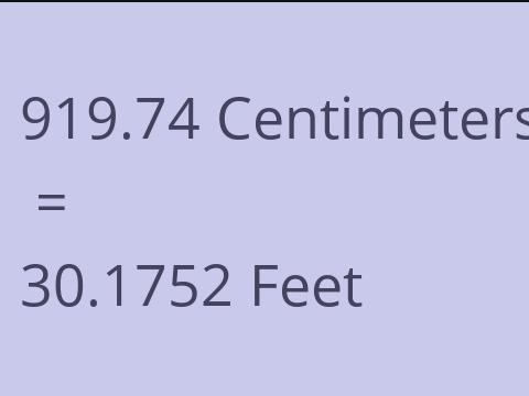 919.74 CM TO FEET