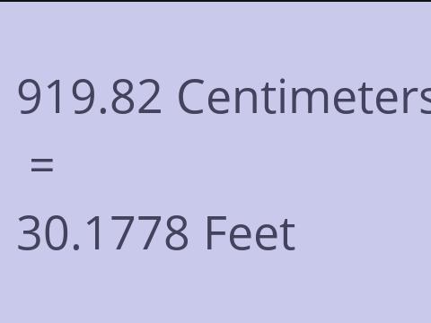 919.82 CM TO FEET