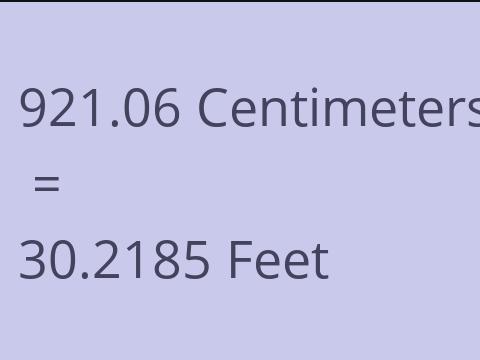 921.06 CM TO FEET