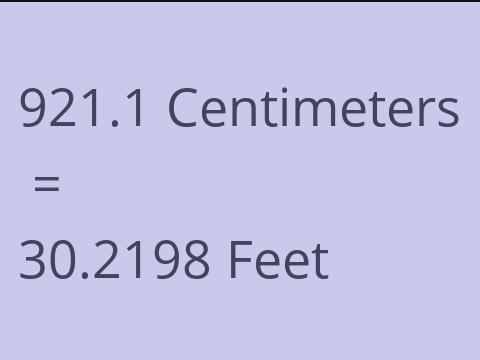 921.1 CM TO FEET