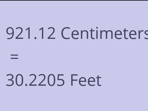 921.12 CM TO FEET