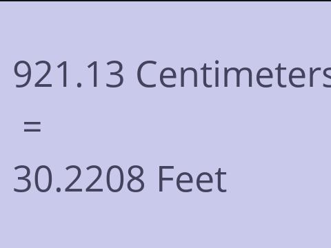 921.13 CM TO FEET