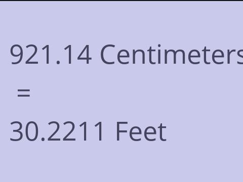 921.14 CM TO FEET