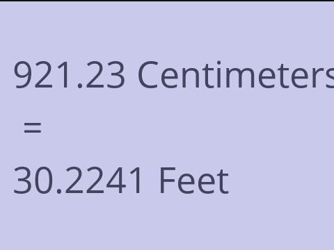 921.23 CM TO FEET