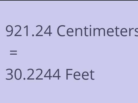 921.24 CM TO FEET